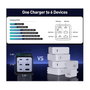 Conceptronic OZUL06BE Cargador de 6 Puertos 200W con USB-C y USB-A