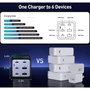 Conceptronic OZUL06BE Cargador de 6 Puertos 200W (4x USB-C y 2x USB-A)