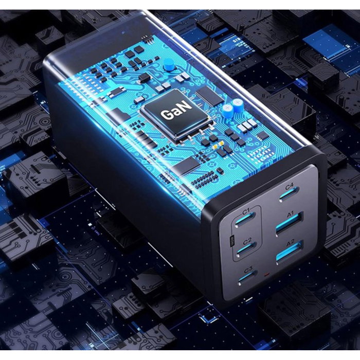 Conceptronic OZUL06BE Cargador de 6 Puertos 200W (4x USB-C y 2x USB-A)