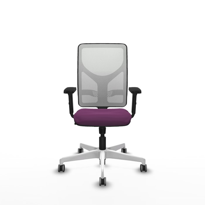 PIQUERAS Y CRESPO Silla de oficina Motilla con mecanismo Sincro, Morado y Blanco