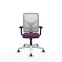PIQUERAS Y CRESPO Silla de oficina Motilla con mecanismo Sincro, Morado y Blanco