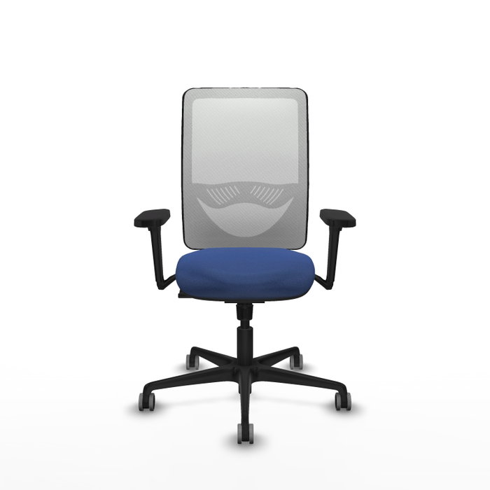 PIQUERAS Y CRESPO Silla de oficina Zulema con Mecanismo Sincro Azul marino y Blanco