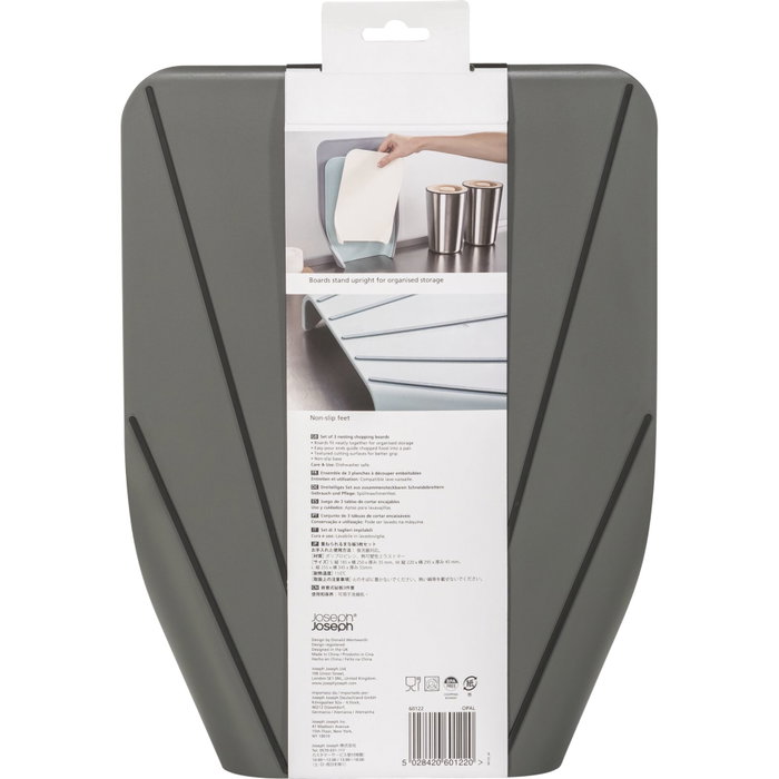 Joseph Joseph Nest Chop Juego de 3 tablas de cortar, Gris