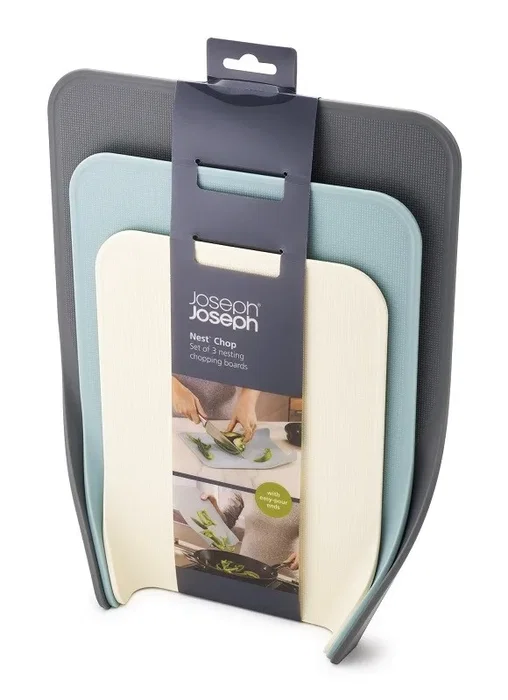 Joseph Joseph Nest Chop Juego de 3 tablas de cortar, Gris