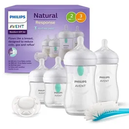 Philips Avent Kit de Biberones Natural Response Airfree 0-6 Meses SCD657/11 Anti-Cólicos