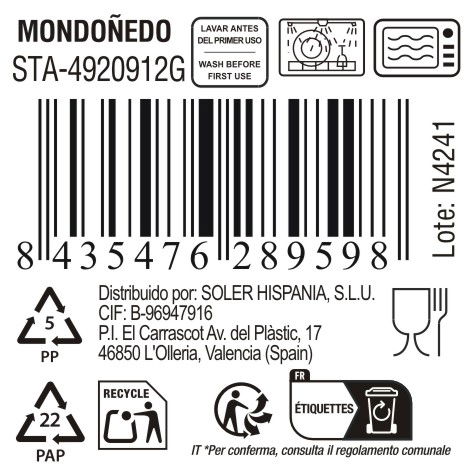 Inde Mug Jumbo, Cerámica 380 cc, Color Mondoñedo Gris, Modelo Santa Clara, 9 cm x 11 cm, Peso 337 g (12 Unidades)