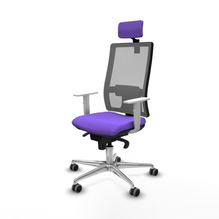 PIQUERAS Y CRESPO Silla de oficina Horna con mecanismo Sincro, Lila y Gris PIQUERAS Y CRESPO Silla de oficina Horna con mecanismo Sincro, Lila y Gris