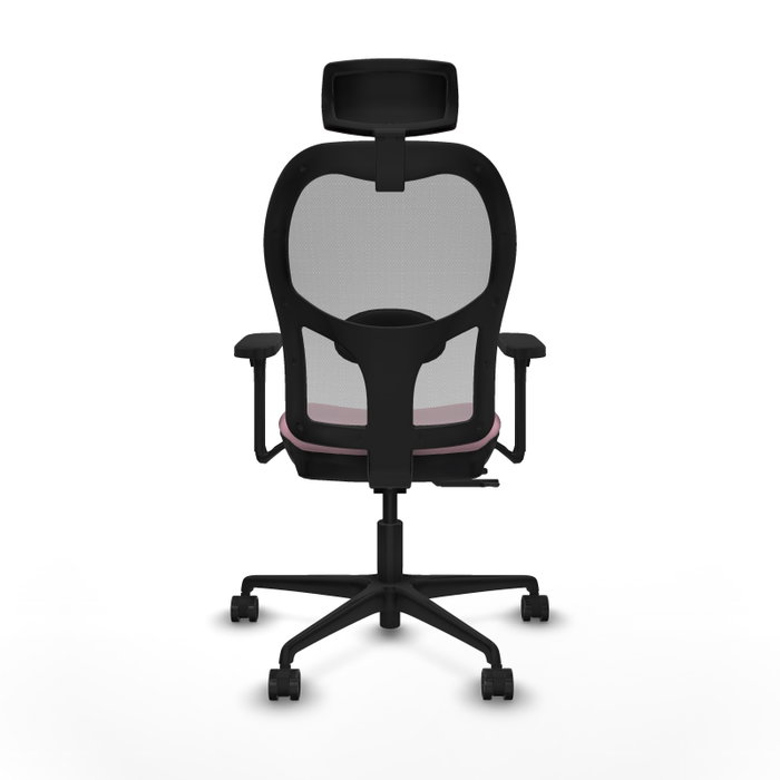 PIQUERAS Y CRESPO Silla de oficina Jorquera Rosa y Gris con mecanismo Sincro/Traslack
