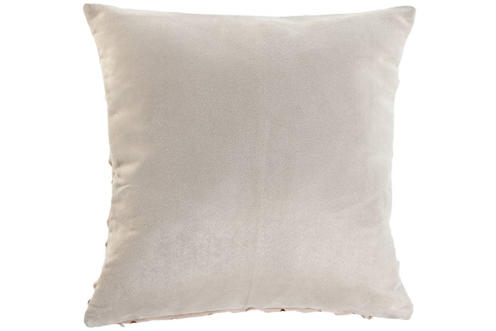 DKD Home Decor Cojín de Poliéster Calado Rosa 45x45