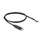 DeLOCK Cable Adaptador USB 2.0 Tipo-A a Serie RS-232 con 9 Extremos Abiertos y Blindaje, 1 m