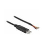 DeLOCK Cable Adaptador USB 2.0 Tipo-A a Serie RS-232 con 9 Extremos Abiertos y Blindaje, 1 m