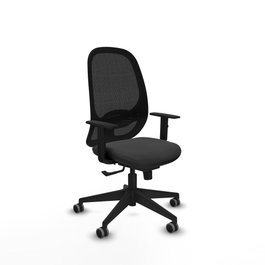PIQUERAS Y CRESPO Silla de oficina Cilanco Gris oscuro y Negro