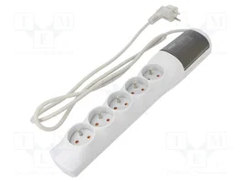 HSK DATA Regleta de alimentación ACAR XP STANDARD 1.5 GREY de 5 tomas
