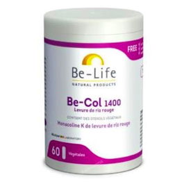 BE-LIFE Be-Col 1400 Monacolina K para el Mantenimiento del Colesterol 60 Cápsulas