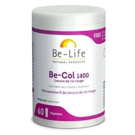 BE-LIFE Be-Col 1400 Monacolina K para el Mantenimiento del Colesterol 60 Cápsulas