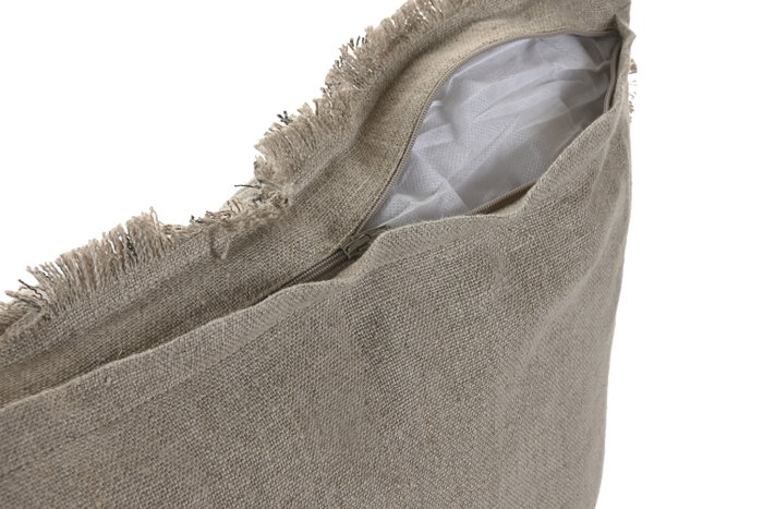 DKD Home Decor Cojín de Lino Natural 60x40 cm