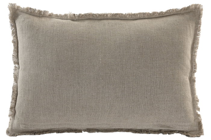 DKD Home Decor Cojín de Lino Natural 60x40 cm