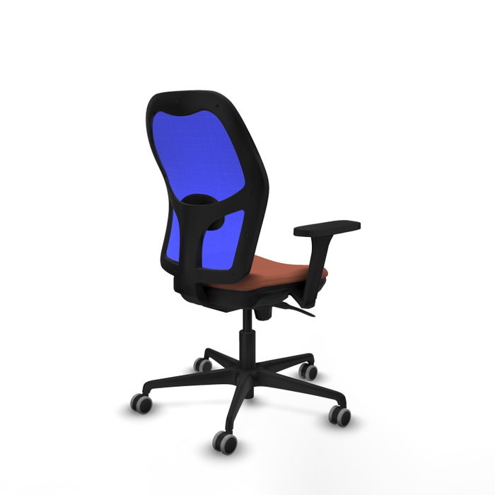 PIQUERAS Y CRESPO Silla de oficina Jorquera con mecanismo Sincro, Brazos 3D, Marrón y Azul PIQUERAS Y CRESPO Silla de oficina Jorquera con mecanismo Sincro, Brazos 3D, Marrón y Azul