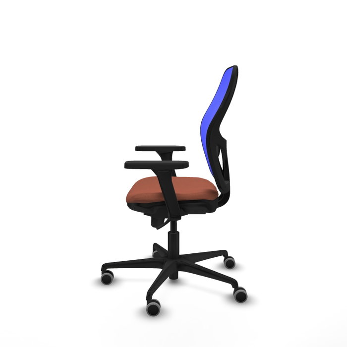 PIQUERAS Y CRESPO Silla de oficina Jorquera con mecanismo Sincro, Brazos 3D, Marrón y Azul PIQUERAS Y CRESPO Silla de oficina Jorquera con mecanismo Sincro, Brazos 3D, Marrón y Azul