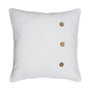 DKD Home Decor Cojín de Algodón y Poliéster con Botones de Coco, Crudo (Pack de 2)