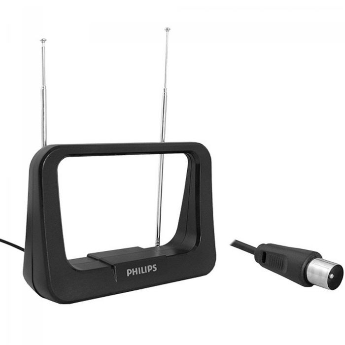 PHILIPS Antena Interior de TV con Ganancia 28 dB - ANTENA DE TV PHILIPS INTERIOR 28DB