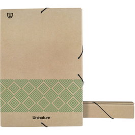 Uninature 91273720 Caja Proyectos Reciclada Kraft Soft Lomo 5cm Folio Verde