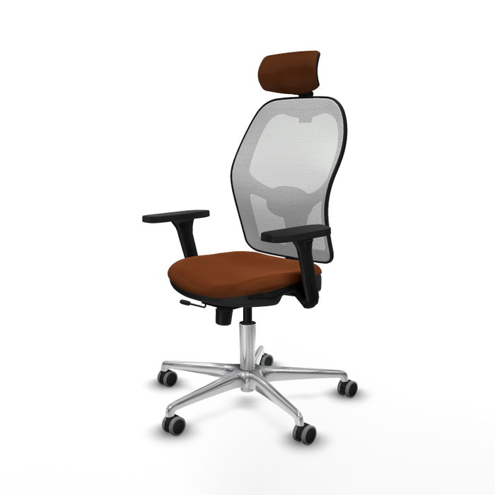 PIQUERAS Y CRESPO Silla de oficina Jorquera Marrón y Blanco PIQUERAS Y CRESPO Silla de oficina Jorquera Marrón y Blanco