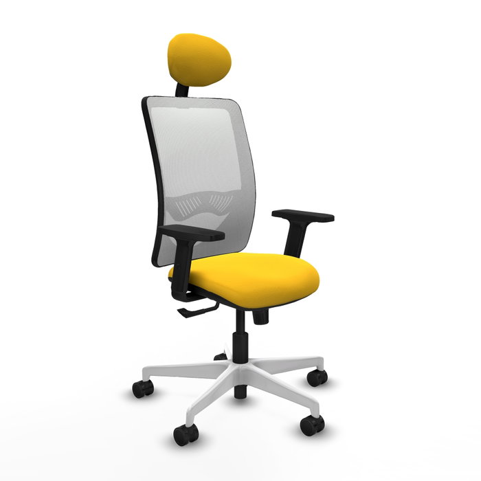 PIQUERAS Y CRESPO Silla de oficina Zulema con mecanismo Sincro, Amarillo y Blanco PIQUERAS Y CRESPO Silla de oficina Zulema con mecanismo Sincro, Amarillo y Blanco