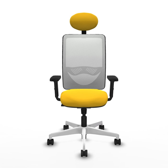 PIQUERAS Y CRESPO Silla de oficina Zulema con mecanismo Sincro, Amarillo y Blanco PIQUERAS Y CRESPO Silla de oficina Zulema con mecanismo Sincro, Amarillo y Blanco