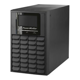 PowerWalker VFI 1000C LCD UPS 800W 1000VA 9Ah RS-232 USB 3 Salidas C13 Torre Negro Doble Conversión