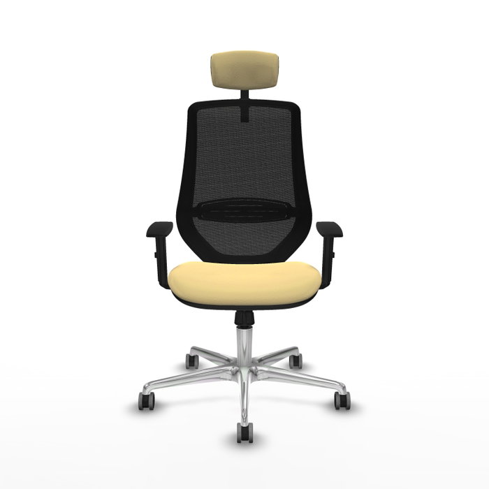 PIQUERAS Y CRESPO Silla de oficina Mardos con Mecanismo Sincro, Crema y Negro PIQUERAS Y CRESPO Silla de oficina Mardos con Mecanismo Sincro, Crema y Negro