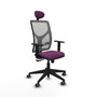 PIQUERAS Y CRESPO Silla de oficina Motilla con mecanismo Sincro, Morado y Gris