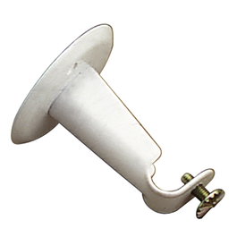 ORYX Soporte Barra 12 mm.Ø Blanco Frontal Redondo