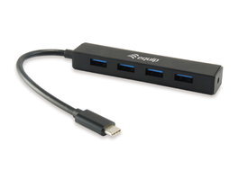 Equip 128954 Hub USB 3.2 Gen 1 Type-C a 4 Puertos USB 3.2 Gen 1 Type-A, 5000 Mbit/s, Negro