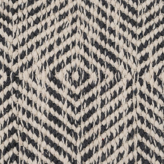 Ixia Alfombra Gris Poliéster-Algodón 160 x 230 cm