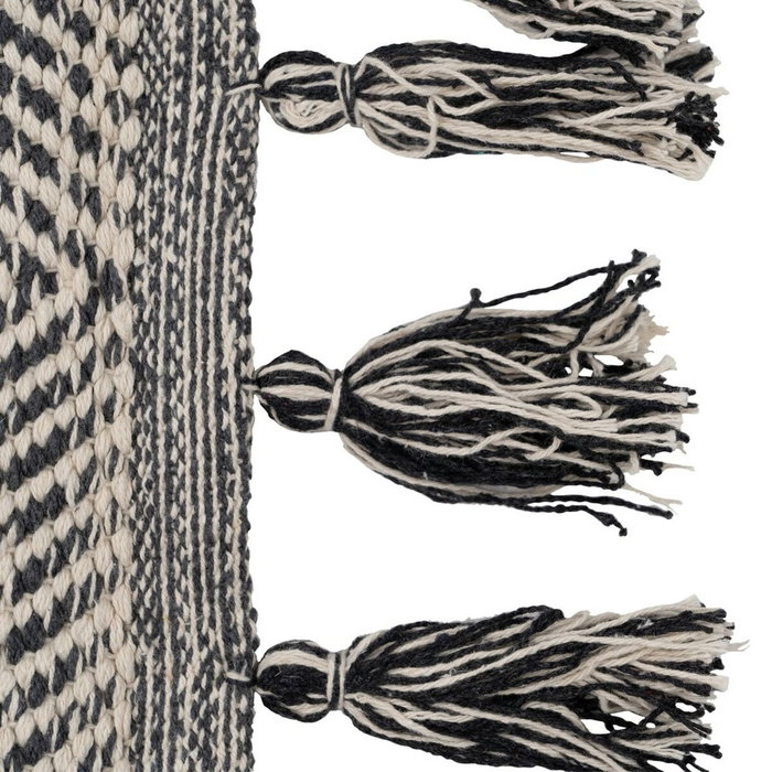 Ixia Alfombra Gris Poliéster-Algodón 160 x 230 cm