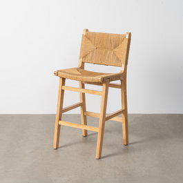 Taburete Natural Madera 45 X 46 X 94 cm (Set de 2)