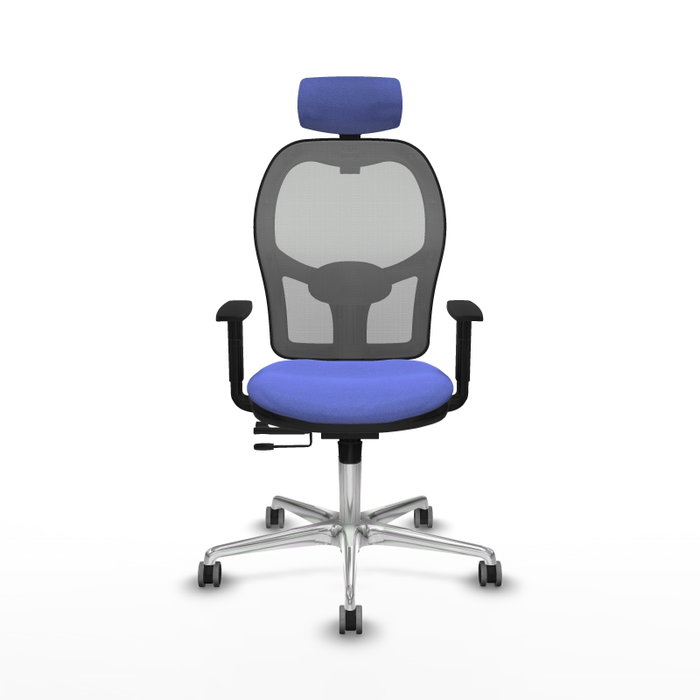 PIQUERAS Y CRESPO Silla de oficina Jorquera con mecanismo Sincro/Traslack, Azul claro y Gris PIQUERAS Y CRESPO Silla de oficina Jorquera con mecanismo Sincro/Traslack, Azul claro y Gris