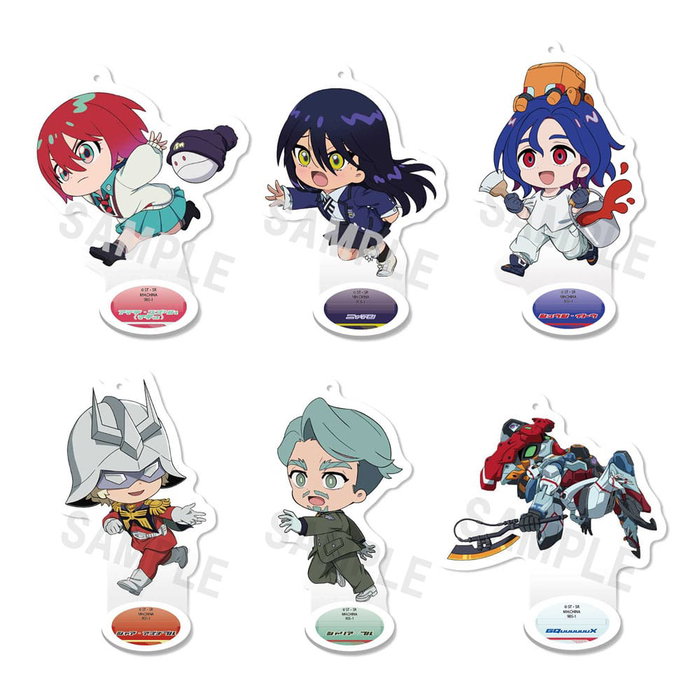 Mobile Suit Gundam GQuuuuuuX Figuras acrílico 9 cm Expositor (6)
