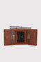 Zoozie Bags Cartera para Hombre de Piel Auténtica, Color Tostado, 7.5x2x10 cm