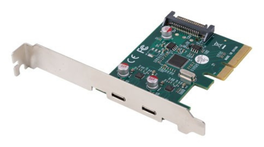 Lanberg PCE-UC3-002 Tarjeta PCI Express x1 con 2x USB-C 3.2 Gen 2x1