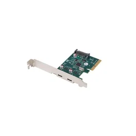 Lanberg Tarjeta PCI Express x1 a 2x USB-C 3.2 Gen 2x1 Bajo Perfil
