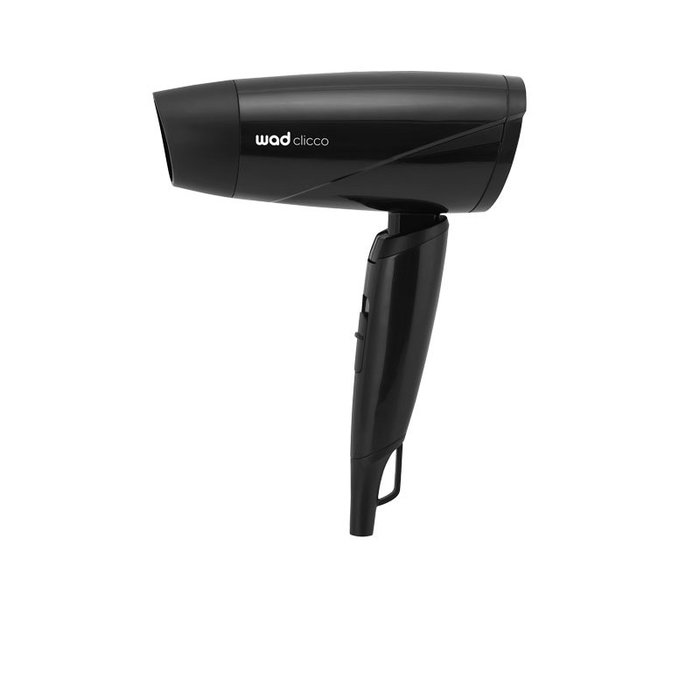 Wad Professional Beauty Mini Secador de Pelo Plegable Clicco Black, Alta Potencia 1.000-1.200 W, 3 Temperaturas Wad Professional Beauty Mini Secador de Pelo Plegable Clicco Black, Alta Potencia 1.000-1.200 W, 3 Temperaturas