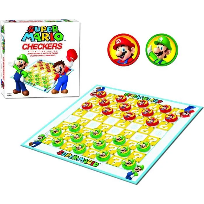 Goliath Super Mario Checkers Juego de Mesa 8720077329768 A partir de 6 años