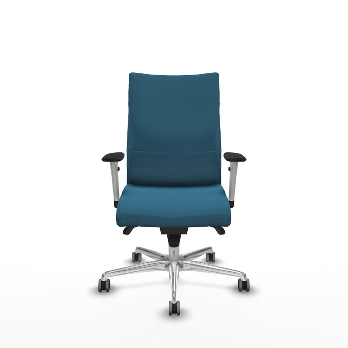 PIQUERAS Y CRESPO Silla Albacete Confidente Verde Petróleo con Mecanismo Sincro y Base de Aluminio PIQUERAS Y CRESPO Silla Albacete Confidente Verde Petróleo con Mecanismo Sincro y Base de Aluminio