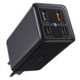 Baseus GaN6 Pro 100W EU con cable de 1m Negro