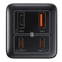Baseus GaN6 Pro 100W EU con cable de 1m Negro