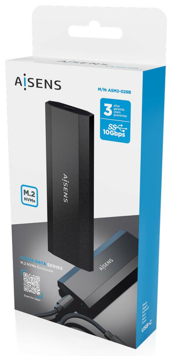 Aisens Caja Externa M.2 NVMe ASM2-028B USB 3.2 Gen2 Negra Aisens Caja Externa M.2 NVMe ASM2-028B USB 3.2 Gen2 Negra