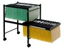 Q-connect Carrito para Carpetas Colgantes Folio con Ruedas y Bandeja Extraible Negro 450 x 650 x 540 mm