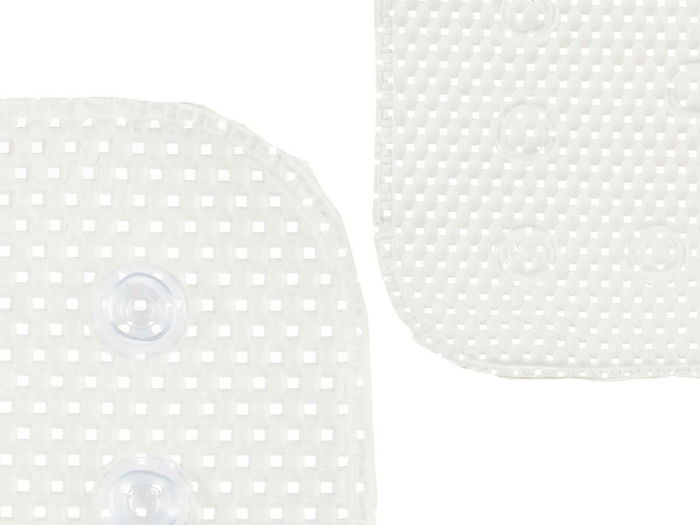 Berilo Alfombra Baño Antideslizante Goma Blanco 40 x 7.5 x 7.5 cm PVC (Set de 6)